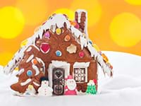 Lebkuchenhaus bauen Weihnachtsfeier Event